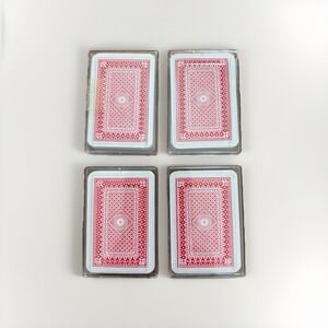 4 Vintage Mini Playing Cards Sets Total Complete Set Made in Hong Kong
